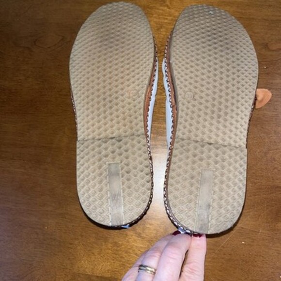 spring step shoes Berna White Leather Loafers Flats 16103-1912 Size 38 7 7.5 - Picture 9 of 11